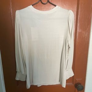 Tahari Pale Sand Long Sleeve Shirt